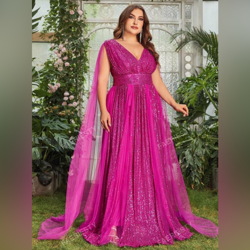 Elegant Pink Evening Gown